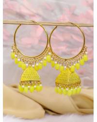 Buy Online Crunchy Fashion Earring Jewelry Multicolor Pearl Hoop and Huggie Earrings for Women/Girls Hoops & Baalis CFE1888