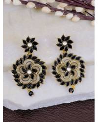 Buy Online Crunchy Fashion Earring Jewelry Indian Floral Round Grey Jhumka Earrings RAE1418 Jewellery RAE1418