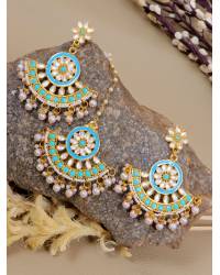 Buy Online Royal Bling Earring Jewelry Green Meenakari Hoops Earrings  Jewellery RAE0455