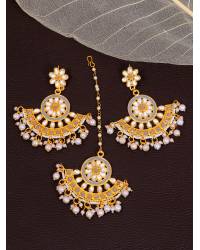 Buy Online Crunchy Fashion Earring Jewelry Crunchy Fashion Gold-Toned Contemporary Hoop Earrings CFE1780 Drops & Danglers CFE1780