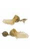 Crunchy Fashion Oxidised Golden Sassy Stoning Mirror Jhumka Earrings RAE2003