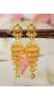 Traditional Gold-Plated Floral Design Jhumka In Multilayer Earrings RAE2007