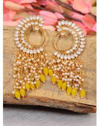 Buy Online Royal Bling Earring Jewelry Oxidised Gold-Plated Handcrafted Green Stone Jhumka Earrings RAE1572 Jewellery RAE1572