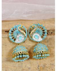 Buy Online Royal Bling Earring Jewelry Oxidized Silver Pink Chandwali Dangler Earring RAE0759  Jewellery RAE0759