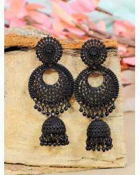 Buy Online Royal Bling Earring Jewelry Traditional Gold plated Black Jhumka Jhumki Earrings RAE0737  Jewellery RAE0737