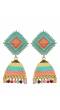 Traditional Gold-Plated Triangle Shape Multicolor Jhumka Earring RAE2076