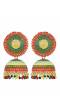 Ethnic Gold-Plated Multicolor Handpainted Jhumka Jhumki Earring RAE2077