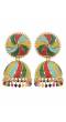 Crunchy Fashion Gold-Plated Handcrafted Multicolor Jhumki Earring RAE2078