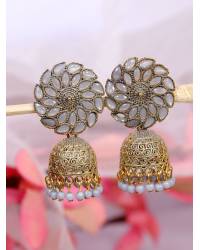 Buy Online Royal Bling Earring Jewelry Crunchy Fashion Ethnic Gold Plated Orange Meenakari  Hoops Jhumka Earrings RAE1360 Jhumki RAE1360