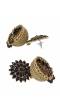 Oxidized  German Gold-Plated Black Jhumka Jhumki Earrings RAE2096