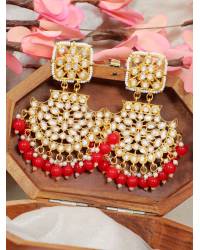 Buy Online Royal Bling Earring Jewelry Traditional Gold Plated Royal Red Pearl & Kundan Choker Necklace & Earring Set RAS0403 Jewellery RAS0403