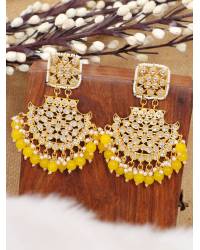 Buy Online Royal Bling Earring Jewelry Traditional Golden Oeach Peacock Pearl Earrings  RAE1585 Jewellery RAE1585