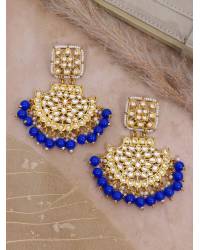 Buy Online Royal Bling Earring Jewelry Crunchy Fashion Gold-Plated Blue Floral Jhumka  Earrings RAE1509 Jewellery RAE1509