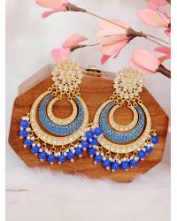 Buy Online Royal Bling Earring Jewelry Gold-Plated Kundan Earrings With Pearls RAE0784 Jewellery RAE0784