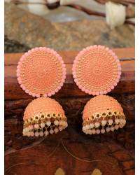 Buy Online Royal Bling Earring Jewelry New Stylish Collection Of Hoops Jhumka Earring Gold Plated-Red RAE1262 Jewellery RAE1262