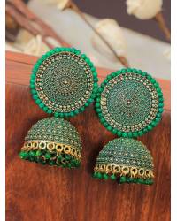 Buy Online Royal Bling Earring Jewelry Gold -Plated Traditional Hoop Jhumka Earrings RAE1381 Jewellery RAE1381