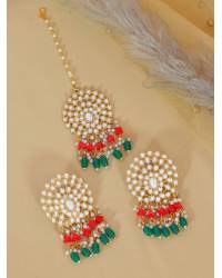 Buy Online Royal Bling Earring Jewelry Indian Rajasthan Maroon Meenakari Ethnic Peacock Trendy Stylish Earring RAE0888 Jewellery RAE0888
