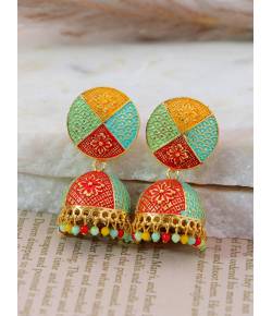 Crunchy Fashion Multicolor Jhumka Jhumki Earrings RAE13205