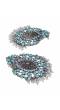 Crunchy Fashion Oxidzed Silver Multicolor Pearl Beaded Dangler Earrings RAE2207 