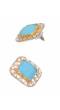 Crunchy Fashion Big Stud Turquoise Earrings RAE2241