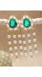 Crunchy Fashion Gold Tone Green Kundan Beads Tassel Drop Earrings RAE2243