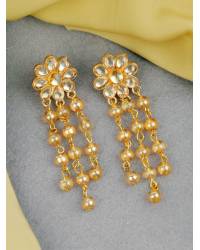 Buy Online Royal Bling Earring Jewelry Gold-Plated Meenakari/Pearl Pink Chandbali Earrings for Women/Girls Jewellery RAE1246