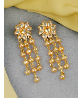 Crunchy Fashion Gold Tone Sparkling Crystals Fashion Forward Tassel Earring RAE2245