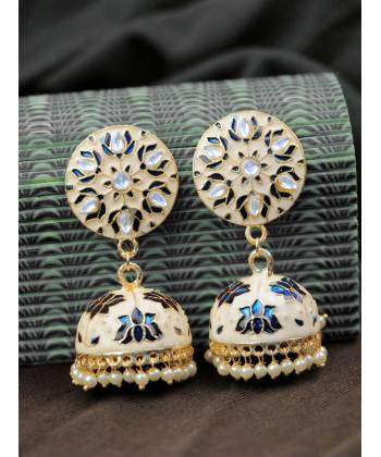 Traditional Multicolor Meenakari Jhumka Earrings RAE2250