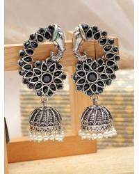 Buy Online Royal Bling Earring Jewelry Oxidised German Silver Jhumka Jhumki Earrings RAE0660 Jewellery RAE0660