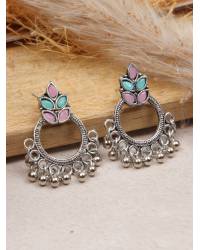 Buy Online Crunchy Fashion Earring Jewelry Pink-White Evil Eye Heart Handmade Earrings Jewellery CFE2192