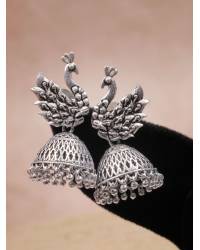 Buy Online Royal Bling Earring Jewelry Traditional Gold-Plated Royal Rajasthani Grey Kundan Earrings RAE1107 Jewellery RAE1107