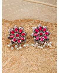 Buy Online Crunchy Fashion Earring Jewelry Statement White Stone Kundan Stud Earrings for Stylish Girls & Studs SDJJE0028