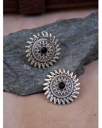 Buy Online Crunchy Fashion Earring Jewelry Traditional German Silver Floral Necklace Set With Earrings RAS0343 Ethnic Jewellery RAS0343