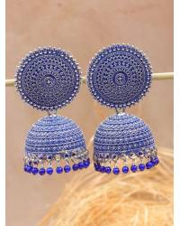 Buy Online Royal Bling Earring Jewelry Long Gold Plated Traditional Three step Black  Layered Kundan Jhumka Earring RAE0814 Jewellery RAE0814