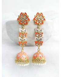 Buy Online Crunchy Fashion Earring Jewelry Floral Fiesta Multicolored Handmade Beaded Earrings for Women Jewellery CFE2388