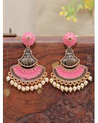 Buy Online Royal Bling Earring Jewelry Gold-Plated Pink Pearl Choker Jewellery Set  Jewellery RAS0418