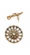 Crunchy Fashion Kundan Gold- Tone Polki Ethnic Stud Earrings For Womens & Girls RAE2327
