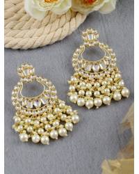 Buy Online Crunchy Fashion Earring Jewelry White Floral Studs Drops & Danglers CFE1916
