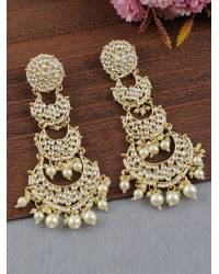 Buy Online  Earring Jewelry Gold Traditional chandbali Style White Multicolor Pearls Earrings  RAE1660 Drops & Danglers RAE1660