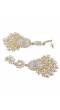 Traditional White Pearl Kundan Dangler Earrings for Wedding and Party