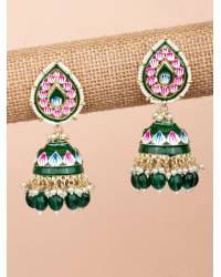 Buy Online Royal Bling Earring Jewelry Gold Plated Green Color Drop & Dangle  Elephant Design Earrings  RAE1095 Jewellery RAE1095