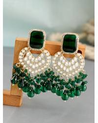 Buy Online Crunchy Fashion Earring Jewelry Crunchy Fashion Traditional  Grey Meenakari Kundan White Lotus Chandbali Beads Earrings RAE1039 Jewellery RAE1039