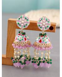 Buy Online Royal Bling Earring Jewelry Multi Layers White Pearls Long Necklace Set Jewellery RAS0164