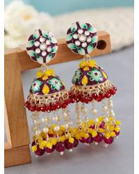 Buy Online Royal Bling Earring Jewelry Gold Plated Goddess Lakshmi's Temple Jewellery Set Jewellery SDJS0120