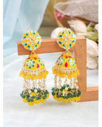 Buy Online Crunchy Fashion Earring Jewelry Yellow 'Dad to Be' Handmade Beaded Brooch - Perfect for Parties, Baby Showers, and Maternity Shoots Jewellery CFBR0103