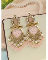 Buy Online Crunchy Fashion Earring Jewelry White Heart Beaded Stud Earrings: Perfect Valentine's Day Jewellery CFE2245
