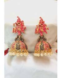 Buy Online Crunchy Fashion Earring Jewelry Dulhe Ki Behen Handmade Beaded Wedding Earrings for Girls Jewellery CFE2356