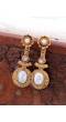 Antique Oxidized Gold Drop Earrings for Girls & Women