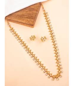 Gold-Plated Kundan Long Jewellery Set for Women & Girls
