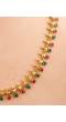 Gold-Plated Red-Green Kundan Long Jewellery Set for Women &